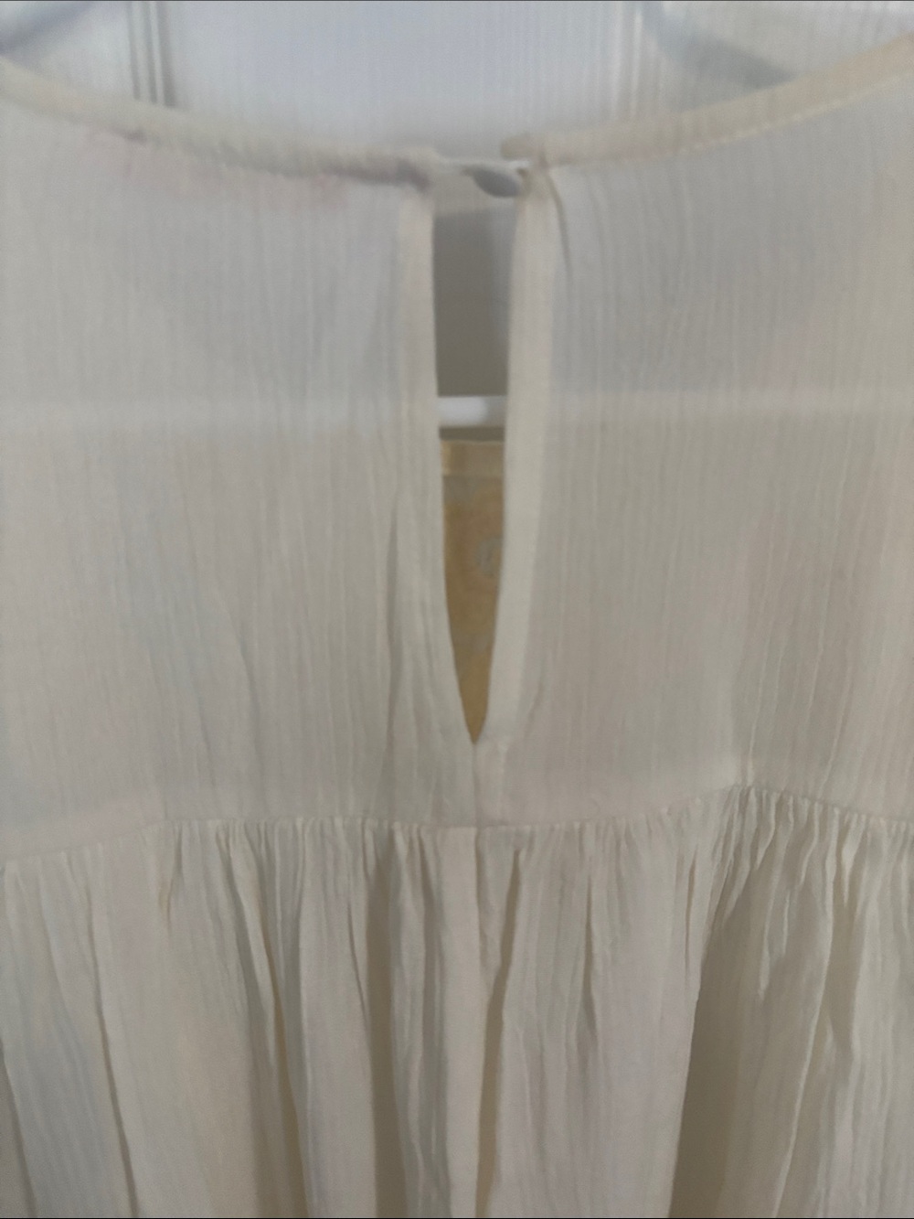 miami Cream Floral Embroidered Peasant Blouse - Picture 9 of 10